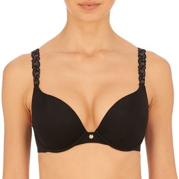Natori black Pure Luxe Push-Up Underwire Bra size 32C - Picture 1 of 6